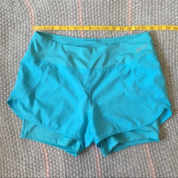 asic running shorts